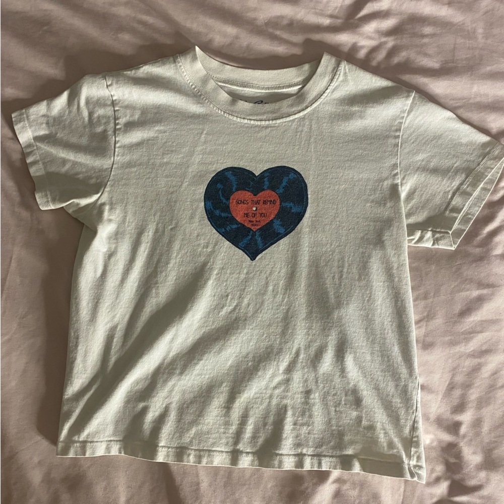 Brandy Melville Record Heart Tee